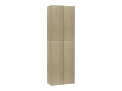 Armario de oficina contrachapado color roble 60x32x190 cm ES865712 Marru00f3n Online