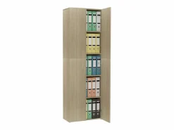 Armario de oficina contrachapado color roble 60x32x190 cm ES865712 Marru00f3n Online