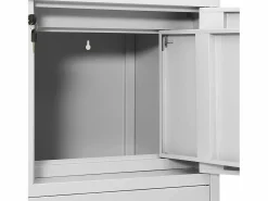 vidaxl Armario de oficina de acero claro 90x40x102 cm Gris Sale