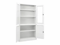 vidaxl Armario de oficina de acero 90x40x180 cm Blanco Online