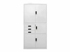 Armario de oficina de acero claro 90x40x180 cm^vidaxl Clearance