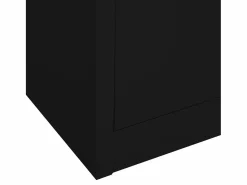 vidaxl Armario de oficina de acero 90x40x180 cm Negro
