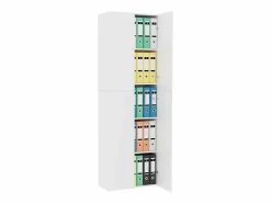 vidaxl Armario de oficina de madera contrachapada 60x32x190 cm Blanco Clearance