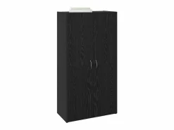 Armario de oficina de roble negro de 60 x 32 x 115 cm de madera de ingeniería^ Discount