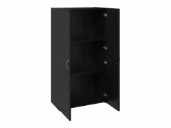 Armario de oficina de roble negro de 60 x 32 x 115 cm de madera de ingeniería^ Discount