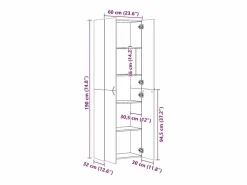 Armario de oficina 60x32x190 cm Madera de ingeniería^ Best