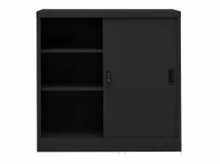 Armario de oficina puerta corredera acero antracita 90x40x90cm ES336471 Gris antracita New