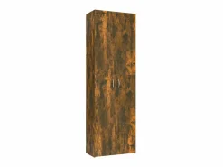 Armario de oficina Roble ahumado 60x32x190 cm Madera de ingeniería Marru00f3n Sale