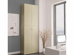 Armario de oficina roble Sonoma 60x32x190 cm Madera de ingeniería^ New
