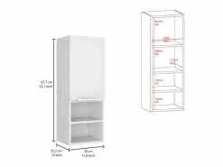 Armario de Pared baño Mila, con estantes 30CM L X 25.5CM P X 81CM A^TuHome New