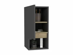 TuHome Armario de Pared de Baño Laurent, con estantes 62 CM A X 30.1 CM An X 33 CM P. Plomo / Duna Gris Discount