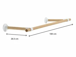 Mueble Perchero|Armario de pared de madera y metal L100 cm ALMA
