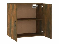 Armario de pared madera contrachapada roble ahumado 60x31x60 cm ES211943^ New