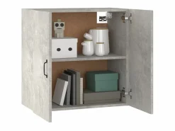 Armario de pared madera contrachapada hormigón 60x31x60 cm ES921582 Gris Outlet