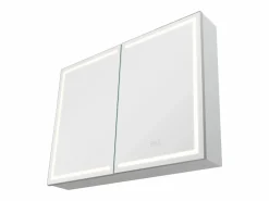 Mueble De Pared Para Baño|Armario de Pared para Baño SucceBuy Armario de Tocador con Espejo HD y LED de 3 Colores con Intensidad Variable, Enchufes y Puertos USB, 60 x 80 cm