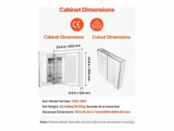 Armario de Pared para Baño SucceBuy Armario de Tocador con Espejo HD y LED de 3 Colores con Intensidad Variable, Función de Desempañado con Memoria, 65 x 65 cm Blanco Sale