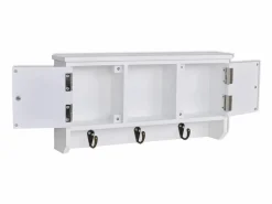 Armario de pared para llaves y joyas con puertas y ganchos ES240177^ Online