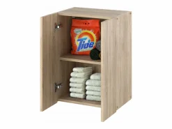 Mueble De Pared Para Baño|Armario de pared roble Sonoma 40x25x60cm - Mueble alto y columna para cuarto de baño