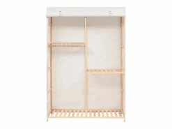 Armario de ropa de 3 niveles 110x40x170 cm ES650217^ Sale