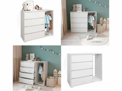 Vicco Muebles Niño|Armario de ropa para niños 120x48x101.9 ruben