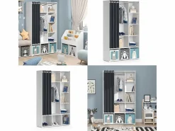 Vicco Muebles Niño|Armario de ropa para niños 105.8x38x178.1 luigi