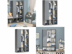 Vicco Armario de ropa para niños 105.8x38x178.1 luigi Gris Hot