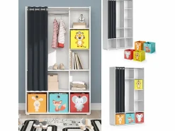 Vicco Armario de ropa para niños 105.8x38x178.1 luigi Blanco