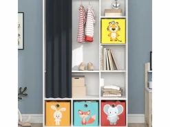 Vicco Armario de ropa para niños 105.8x38x178.1 luigi Blanco