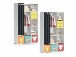 Vicco Armario de ropa para niños 105.8x38x178.1 luigi Blanco