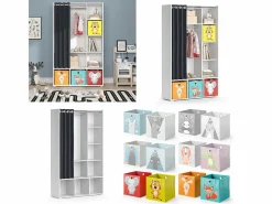 Vicco Armario de ropa para niños 105.8x38x178.1 luigi Blanco
