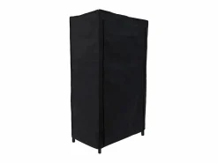 Armario de tela con cremallera negro 148x70x45 cm Gris Discount