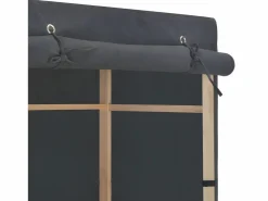 Armario de tela de 3 niveles 79x40x170 cm ES637878 Gris Discount