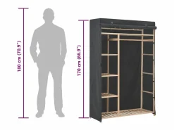 vidaxl Mueble Perchero|Armario de tela 110x40x170 cm