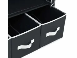 vidaxl Armario de tela 87x49x159 cm Negro Clearance