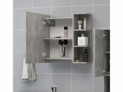 Mueble De Pared Para Baño|Armario espejo baño contrachapada hormigón 62,5x20,5x64 cm ES239742
