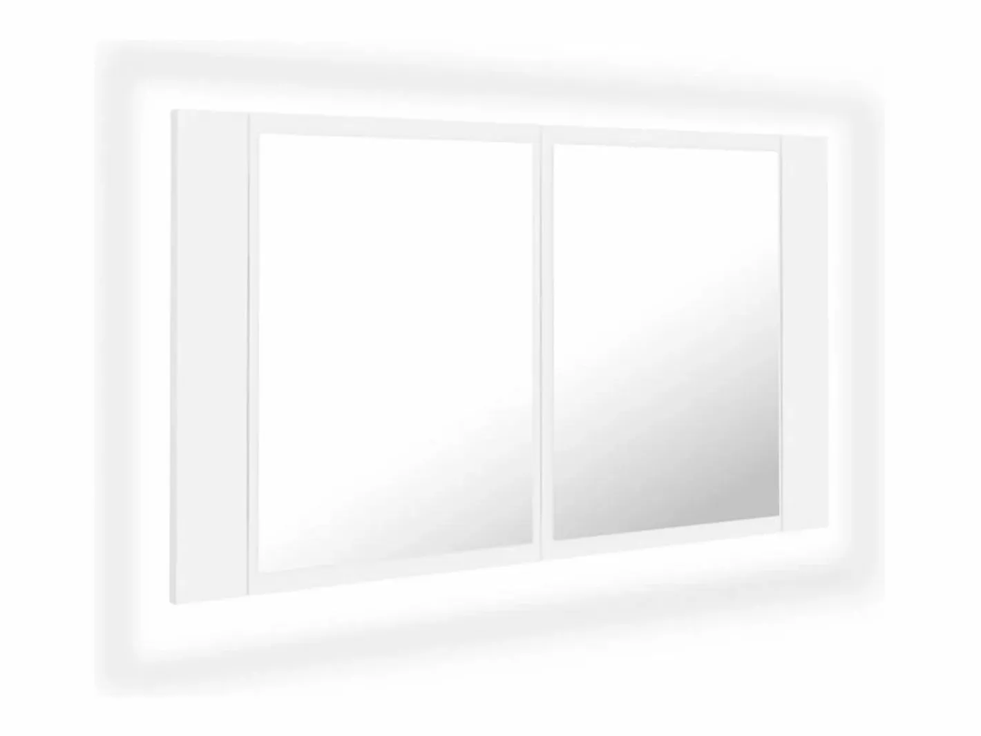Armario espejo de baño con luz LED acrílico 80x12x45 cm^vidaxl Outlet