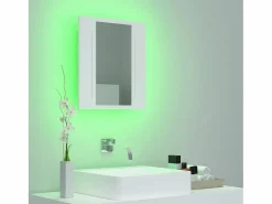 Armario espejo de baño con luz LED acrílico 40x12x45 cm ES265180^ Outlet