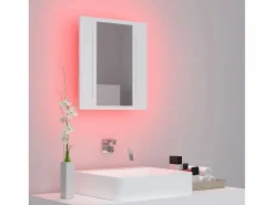 Armario espejo de baño con luz LED acrílico 40x12x45 cm ES265180^ Outlet