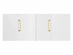 Vente-unique Armario esquinero de 2 puertas L115 cm en color + elevación - LIZANDRO Blanco Hot