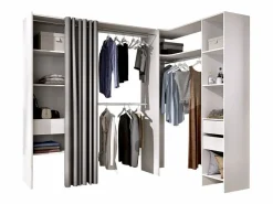 Armario esquinero extensible W164/214 cm y gris GONTRAN^Vente-unique Outlet