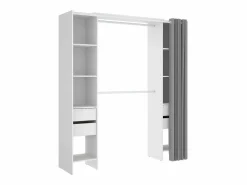 Armario extensible con cortina, ancho 110/178 cm, en color - LONAZA^Vente-unique Online