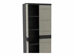 Armario De Jardín|Armario exterior Titanium 2 puertas 4 estantes regulables 70x176x41 cm