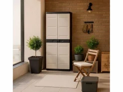 Armario De Jardín|Armario exterior Titanium 2 puertas 4 estantes regulables 70x176x41 cm