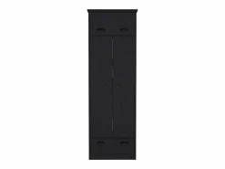 TuHome Armario falkland en melamina con 2 puertas ,2 estantes , 1 barra para colgar ropa , 1 gabinete superior y 1 cajon , , 179 cm X 59.2 cm X 50 cm Negro Outlet