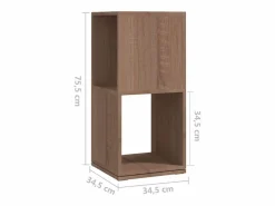 Armario giratorio aglomerado roble Sonoma 34,5x34,5x75,5 cm^Clicnbuy Clearance