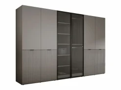 Armario Abierto, Vestidor|Armario: Platino / Vidrio Ranurado, 300 x 200 x 51 cm