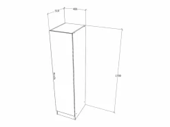 Armario haaus Pedro, 1 puerta, Roble Artisan/Antracita, 40 x 51 x 170 cm^ Hot