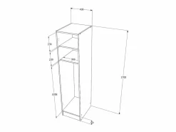 Armario haaus Pedro, 1 puerta, Roble Artisan/Antracita, 40 x 51 x 170 cm^ Hot