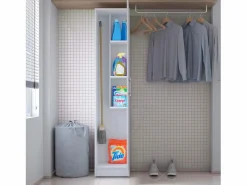 Columna De Baño|Armario hogar escobero Multiusos en Color (Alto 170 cm/Ancho 35 cm/Fondo 32 cm) - Buyqualia