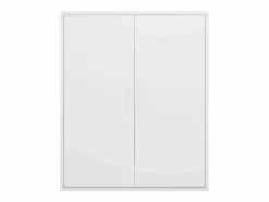 Vente-unique Armario inclinado para techo abuhardillado de 2 puertas en color - ADEZIO Blanco Best